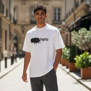 Palm Angels White Short Sleeve Tee